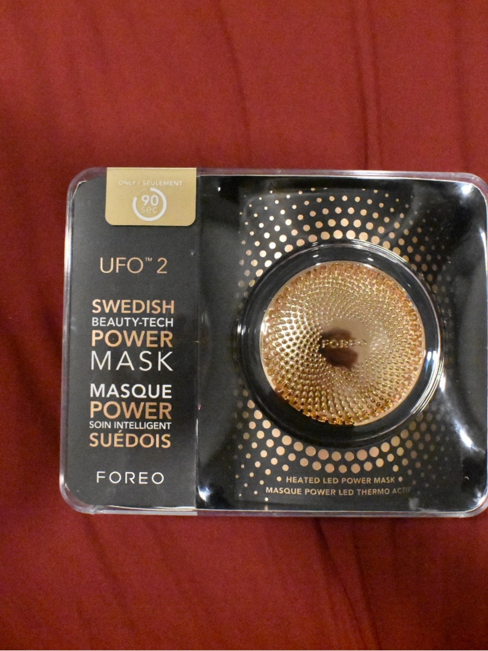 FOREO UFO 2 Gold and Black Heated LED Power Mask Device